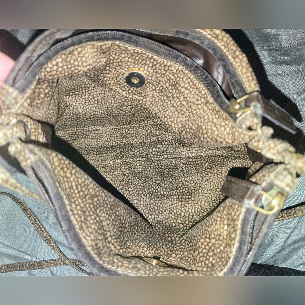 Vintage Elegant Borbonese Tan Crossbody Bag With Three Pouches - Picture 7 of 9